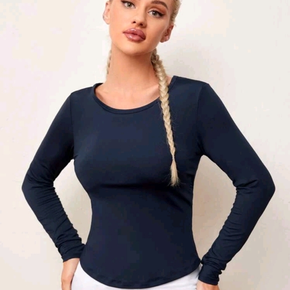 Mesh Crisscross Back Shirt - Picture 5 of 5